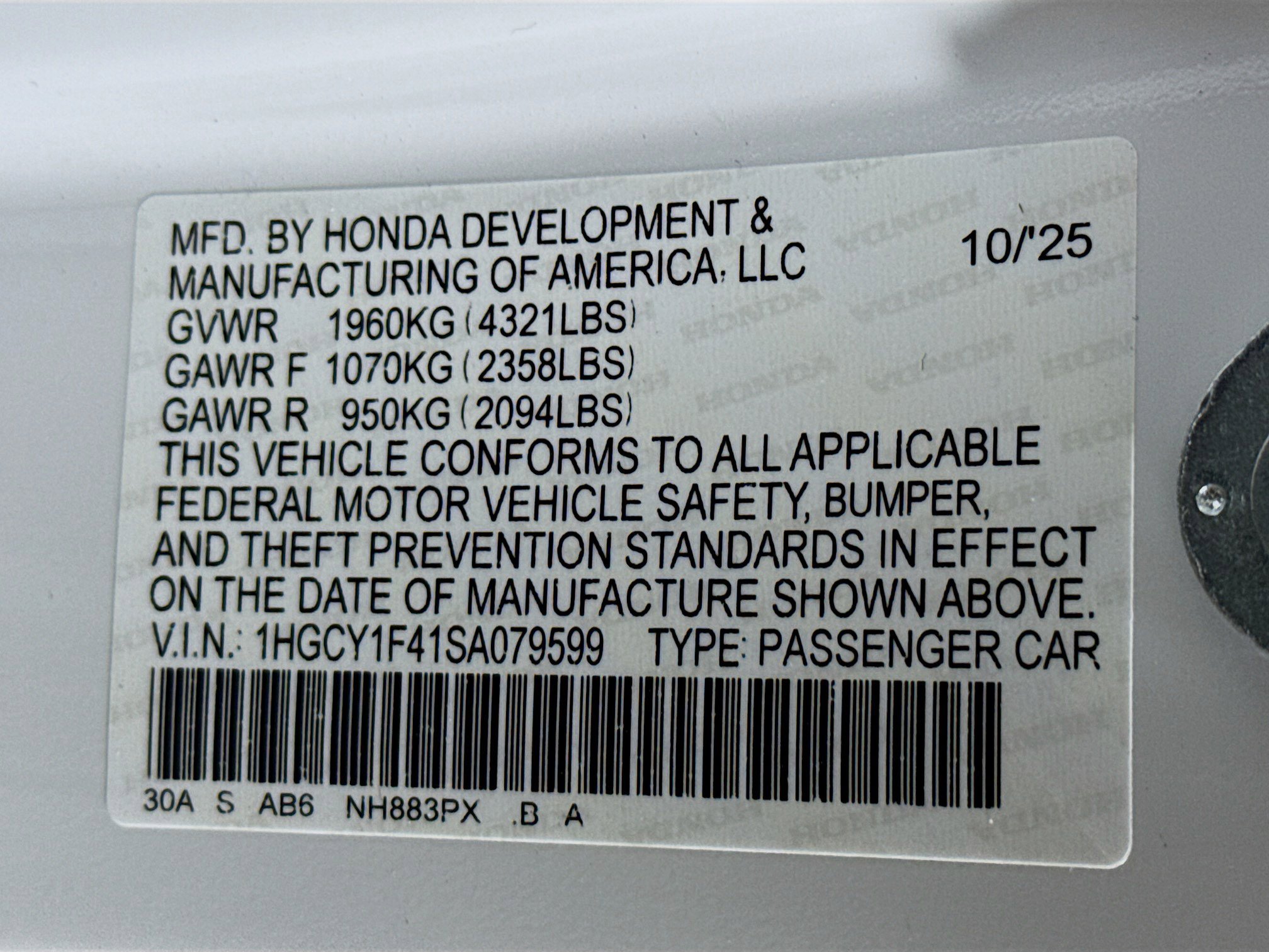 New 2025 Honda Accord SE image 37