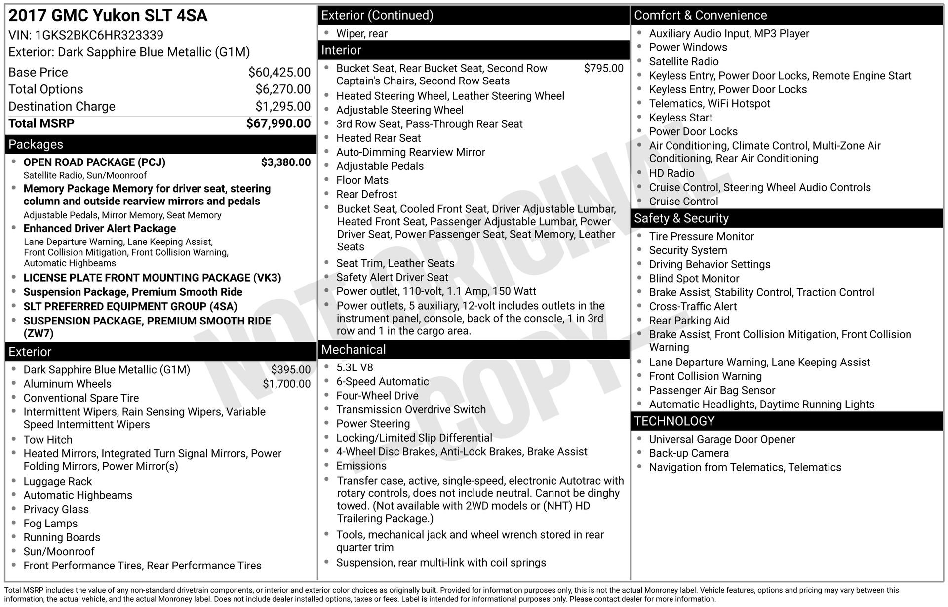 Used 2017 GMC Yukon SLT w/ Open Road Package image 3