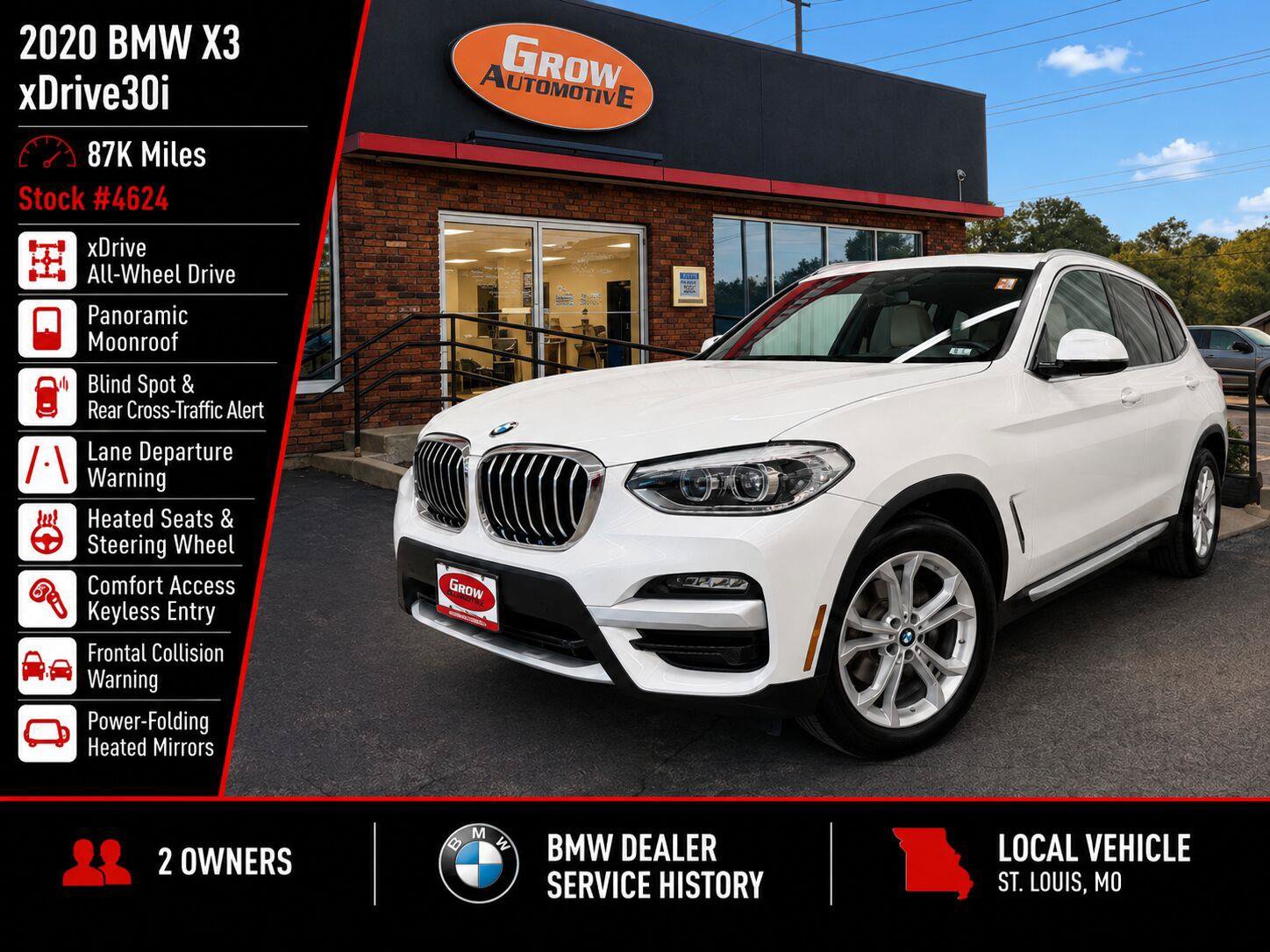 Used 2020 BMW X3 xDrive30i w/ Convenience Package AWD/4WD image 7