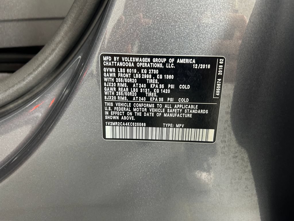 Used 2019 Volkswagen Atlas SEL AWD/4WD image 31