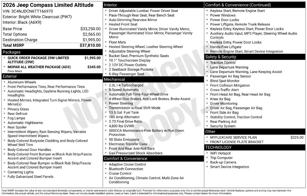 New 2026 Jeep Compass Limited AWD/4WD image 27