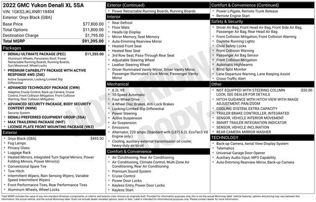 Used 2022 GMC Yukon XL Denali w/ Denali Ultimate Package AWD/4WD image 45