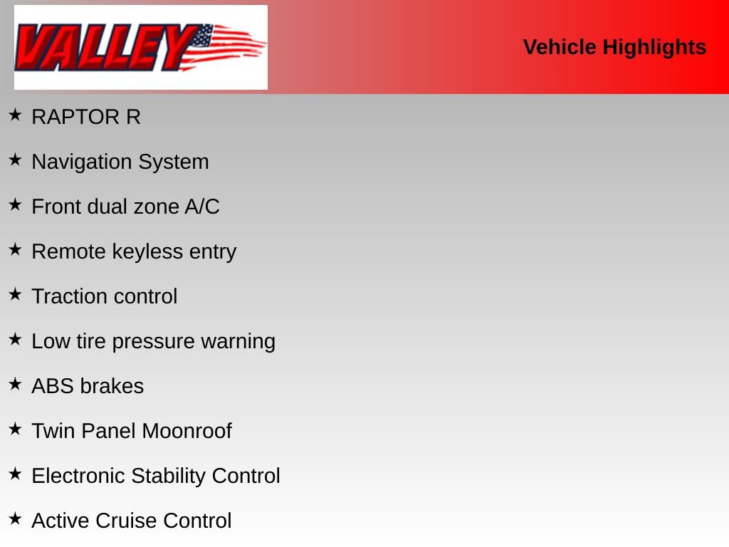 Certified 2025 Ford F150 Raptor w/ Equipment Group 803A Raptor R AWD/4WD image 11