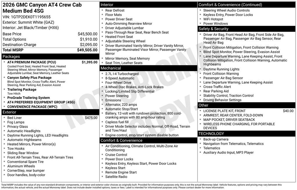 New 2026 GMC Canyon AT4 w/ AT4 Premium Package AWD/4WD image 5