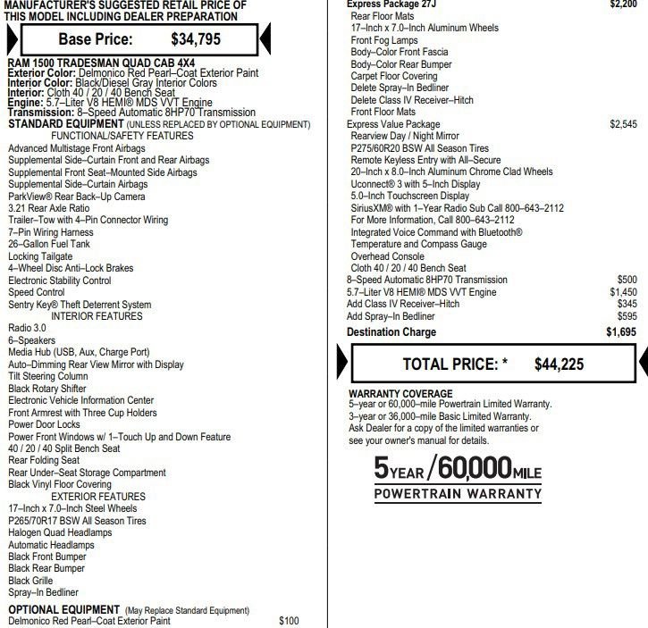 Used 2019 RAM 1500 Express w/ Express Value Package AWD/4WD image 2