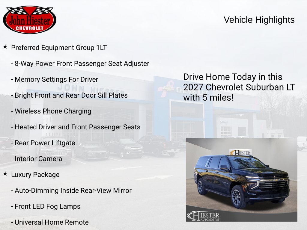 New 2027 Chevrolet Suburban LT w/ Comfort Package AWD/4WD image 6