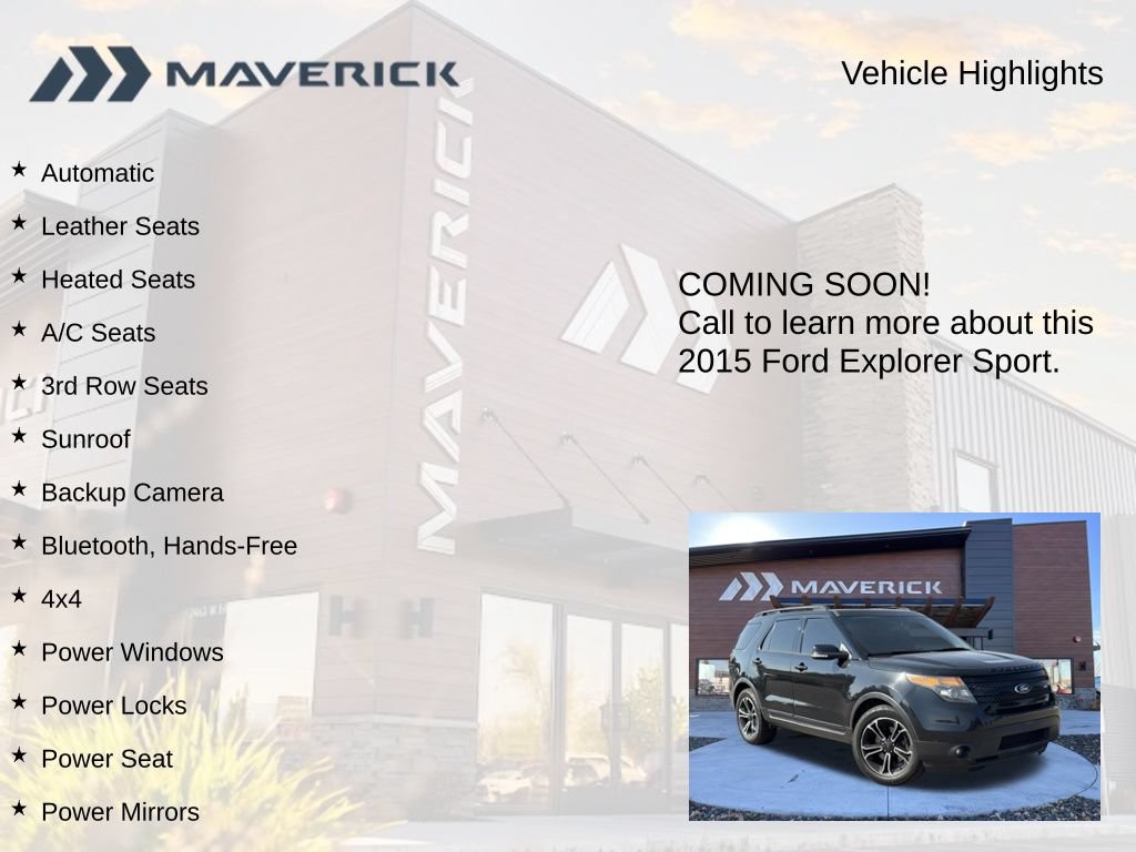 Used 2015 Ford Explorer Sport w/ Equipment Group 401A AWD/4WD image 3
