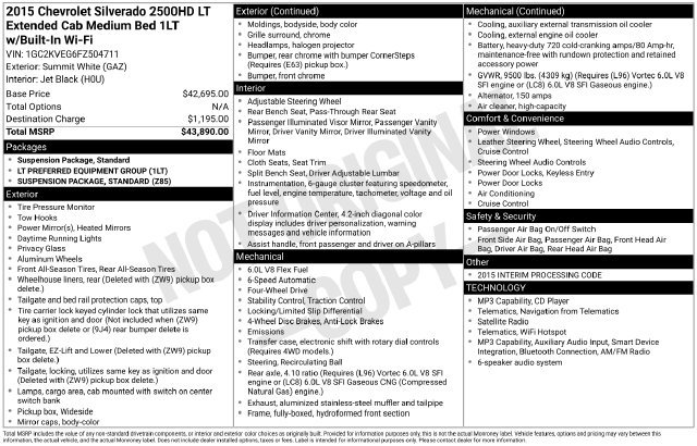 Used 2015 Chevrolet Silverado 2500 LT AWD/4WD image 23