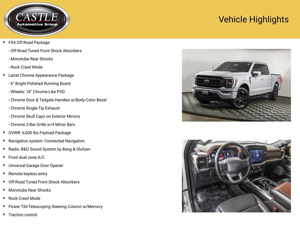 Used 2022 Ford F150 Lariat w/ Equipment Group 502A High AWD/4WD image 8