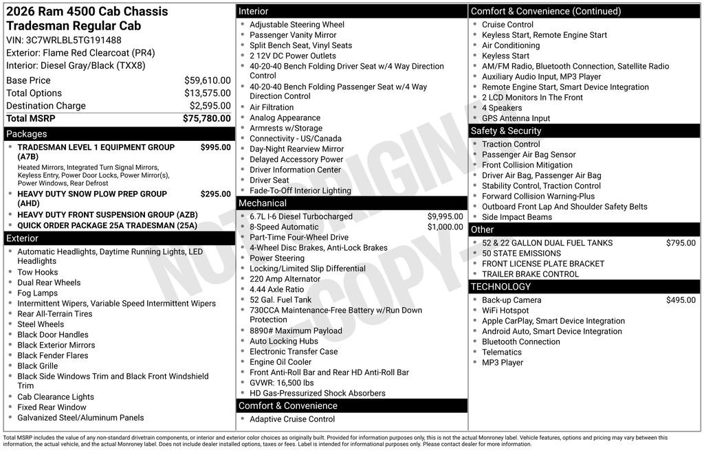 New 2026 RAM 4500 Tradesman AWD/4WD image 30