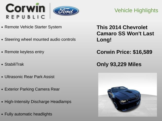 Used 2014 Chevrolet Camaro SS w/ RS Package image 6