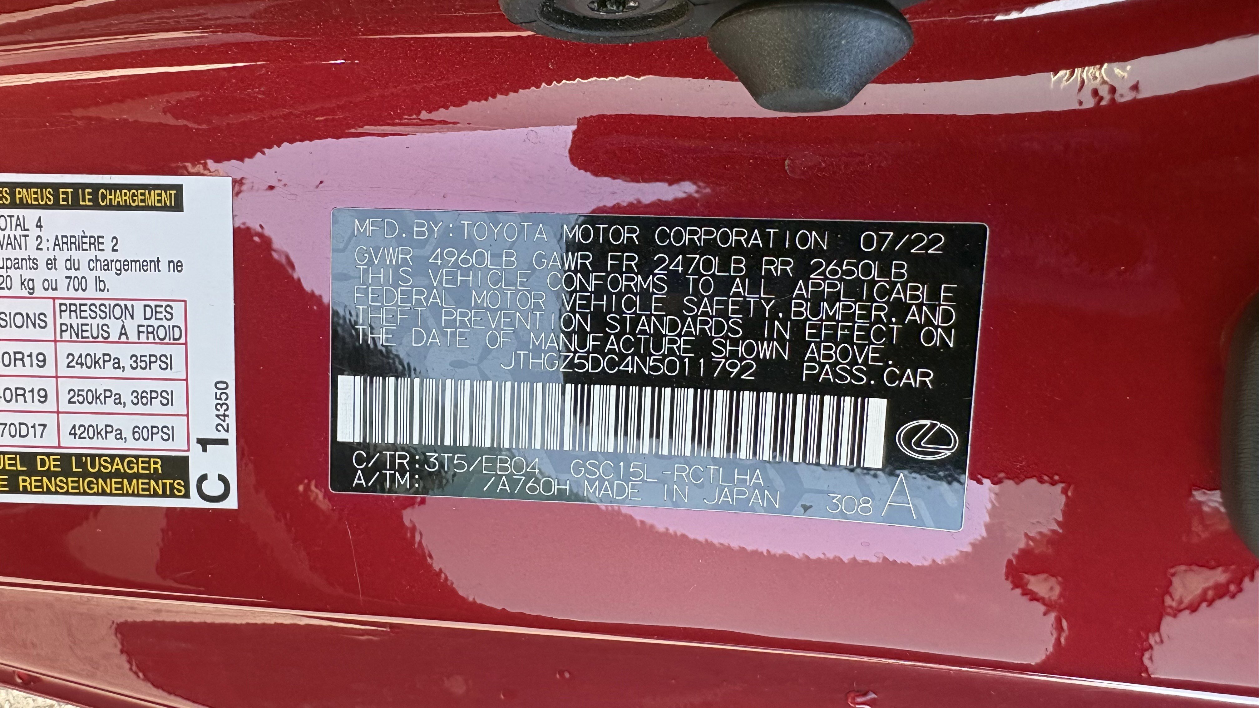 Used 2022 Lexus RC 350 F Sport AWD/4WD image 35