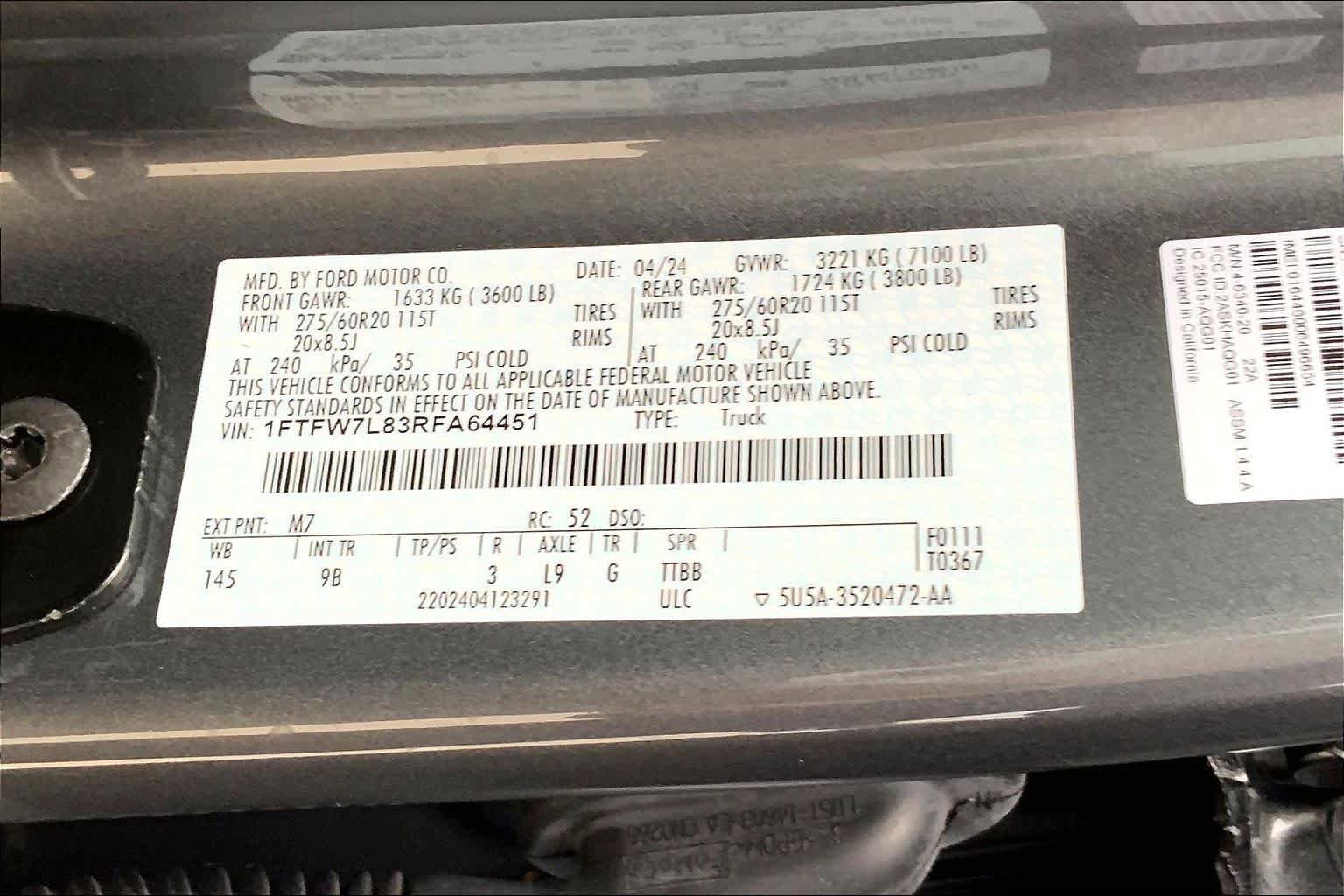 Used 2024 Ford F150 Platinum w/ FX4 Off-Road Package AWD/4WD image 36