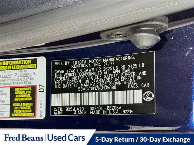 Used 2022 Lexus ES 350 w/ Accessory Package image 32