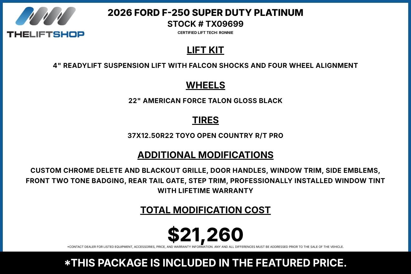 Used 2026 Ford F250 Platinum w/ Platinum Plus Package AWD/4WD image 2