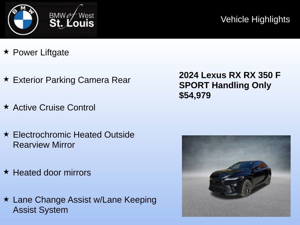 Used 2024 Lexus RX 350 F Sport w/ Convenience Package image 16
