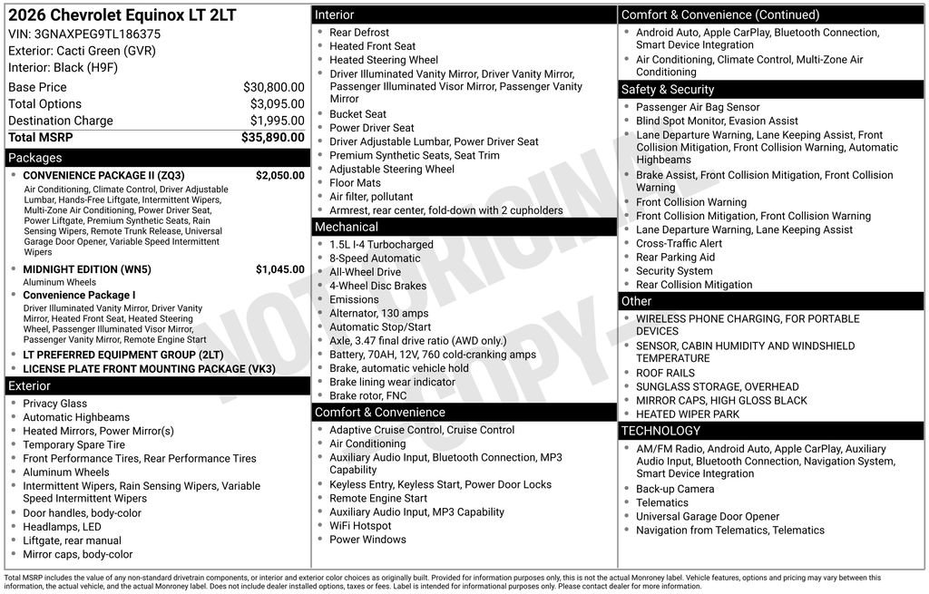Used 2026 Chevrolet Equinox LT w/ Convenience Package II image 21