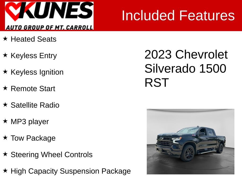 Used 2023 Chevrolet Silverado 1500 RST w/ Z71 Off-Road Package AWD/4WD image 3