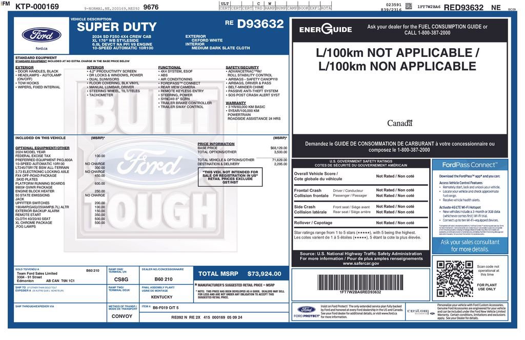 Used 2024 Ford F250 XL w/ XL Chrome Package AWD/4WD image 29