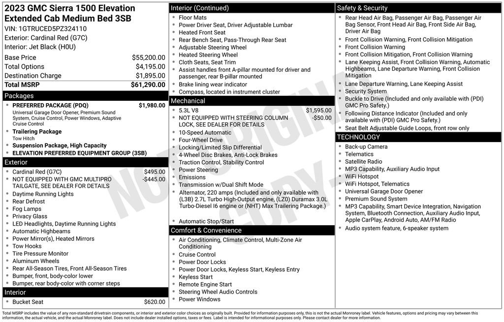Certified 2023 GMC Sierra 1500 Elevation w/ Preferred Package AWD/4WD image 5