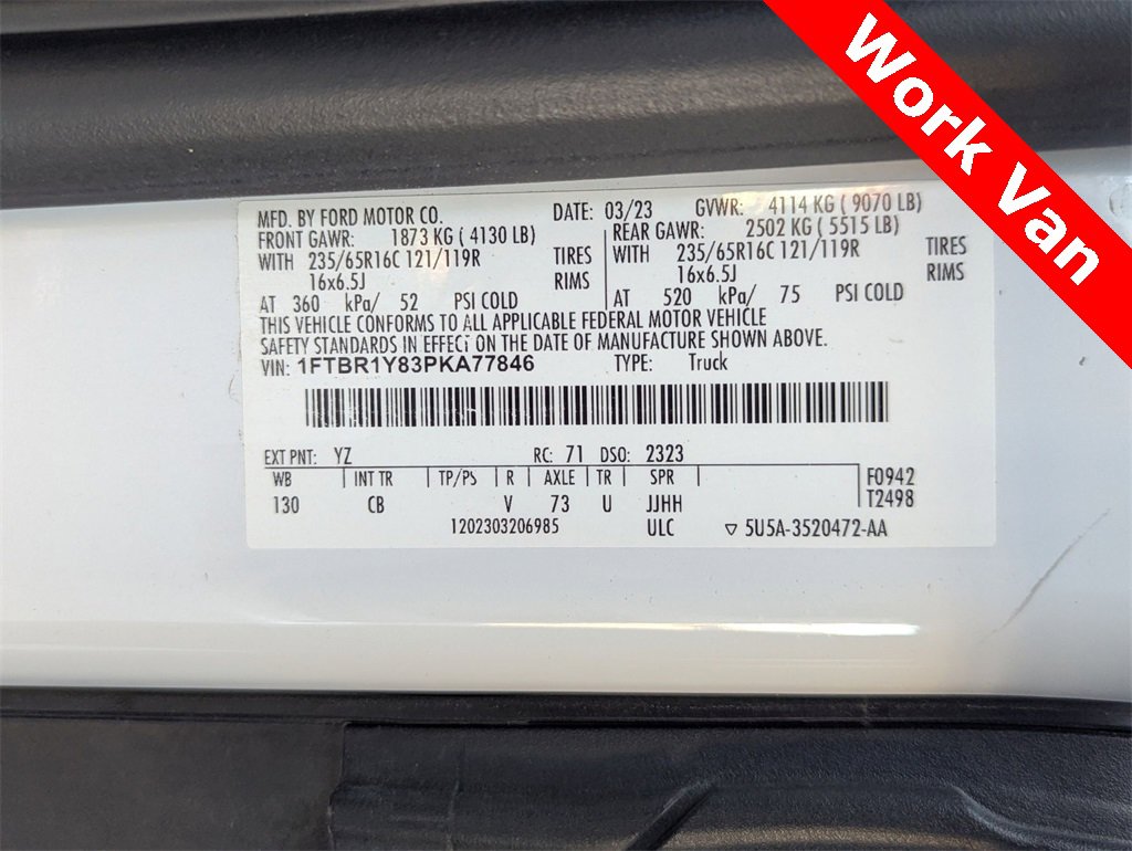 Used 2023 Ford Transit 250 Base w/ Exterior Upgrade Package image 26