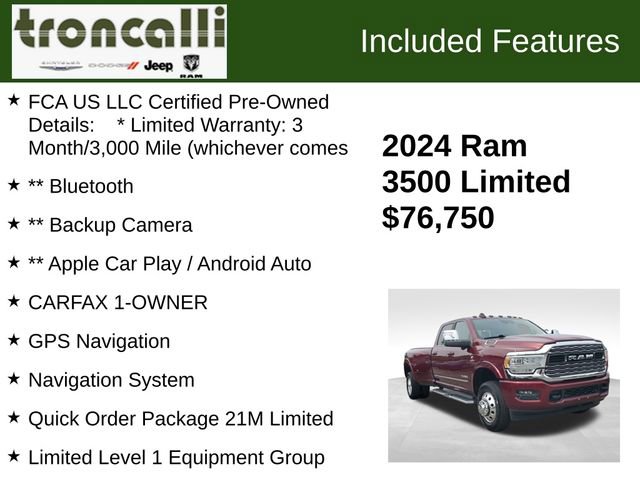 Certified 2024 RAM 3500 Limited AWD/4WD image 5