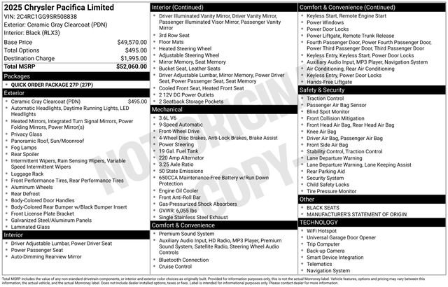Used 2025 Chrysler Pacifica Limited image 27