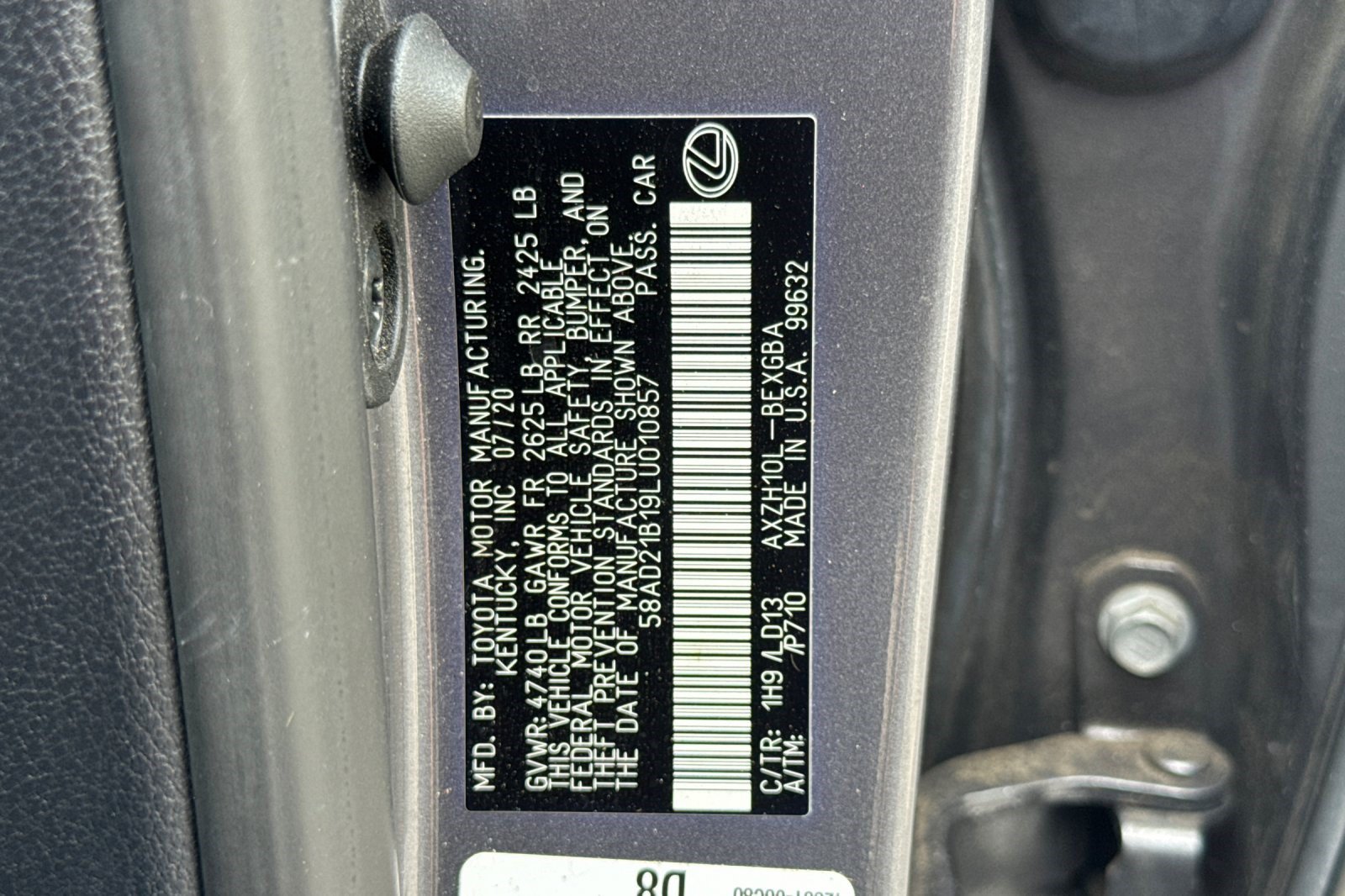 Certified 2020 Lexus ES 300h w/ Premium Package FWD image 40
