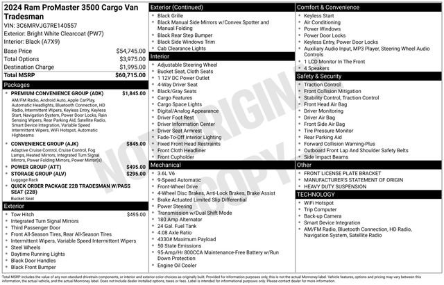 Used 2024 RAM ProMaster 3500 w/ Premium Convenience Group image 25