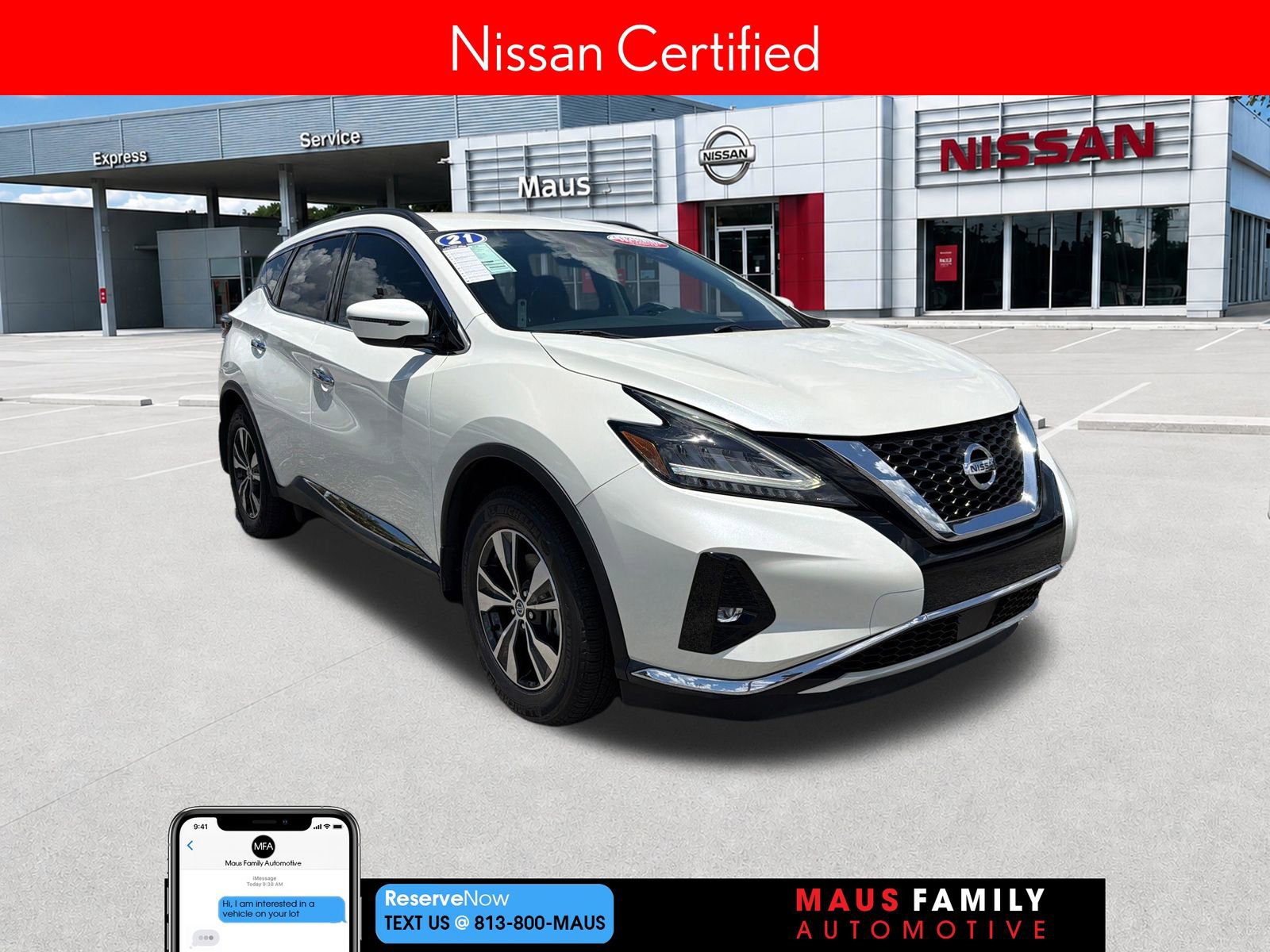 Certified 2021 Nissan Murano SV