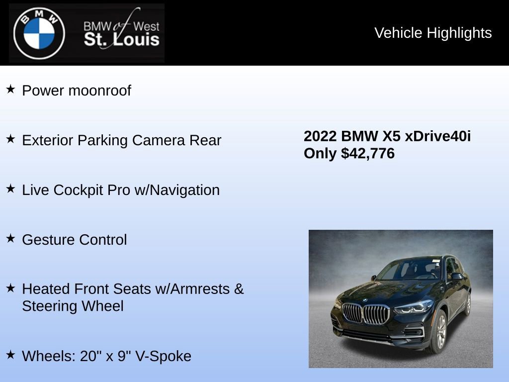 Used 2022 BMW X5 xDrive40i w/ Premium Package image 16