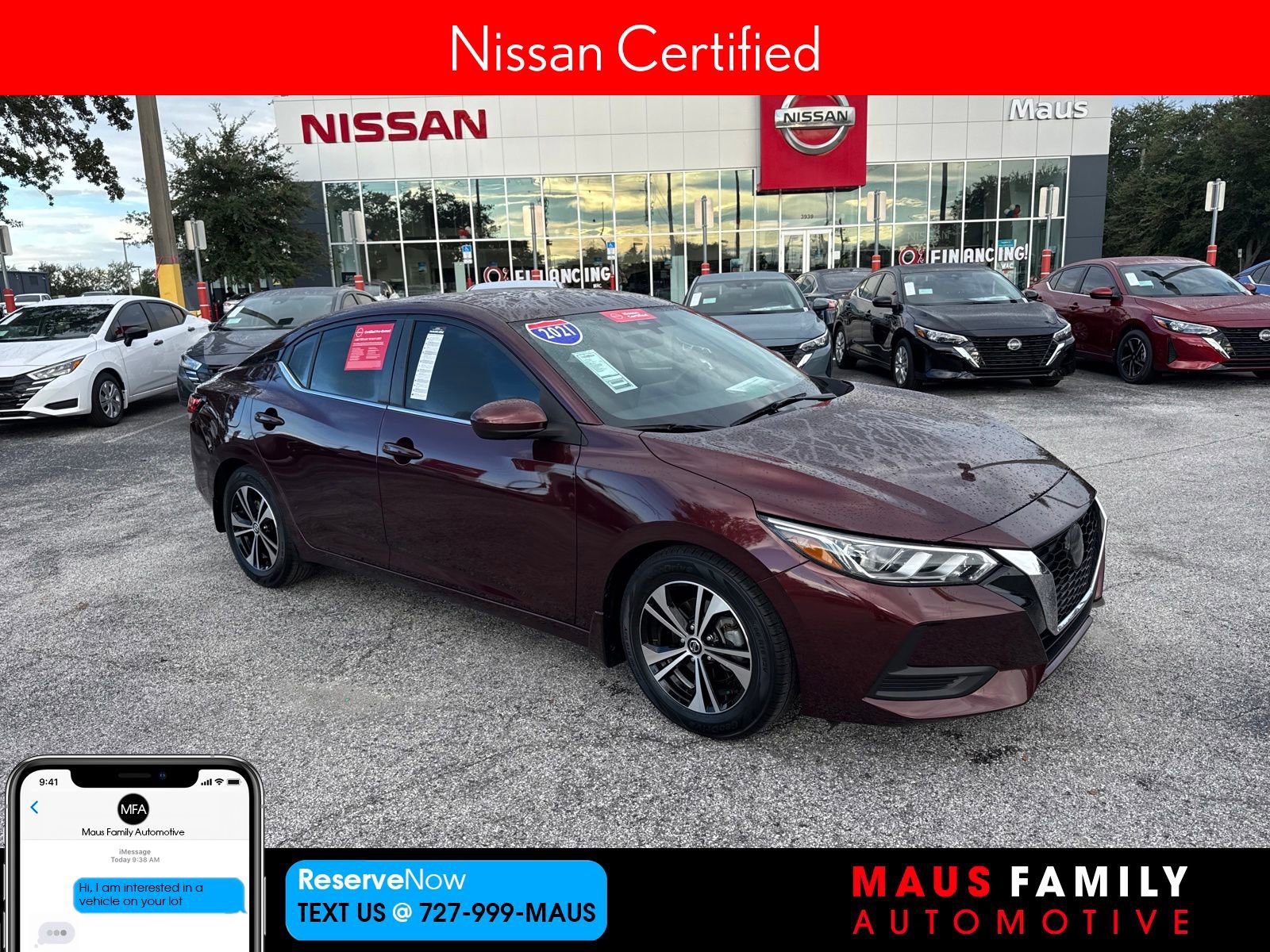 Certified 2021 Nissan Sentra SV w/ Trunk Package