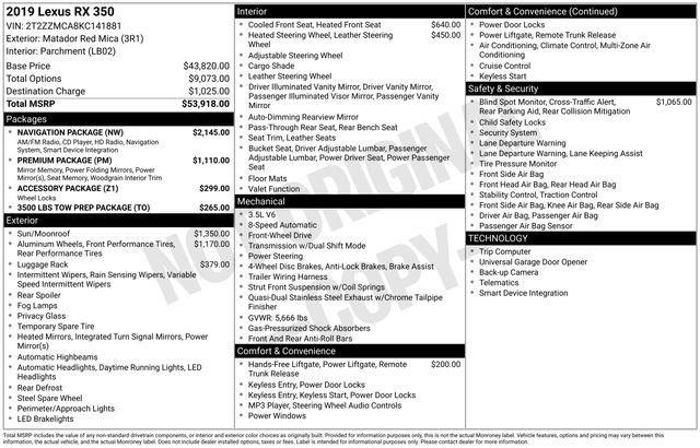 Used 2019 Lexus RX 350 FWD w/ Navigation Package image 17