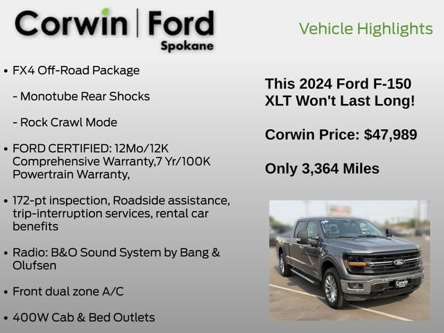 Used 2024 Ford F150 XLT w/ Equipment Group 303A High AWD/4WD image 25