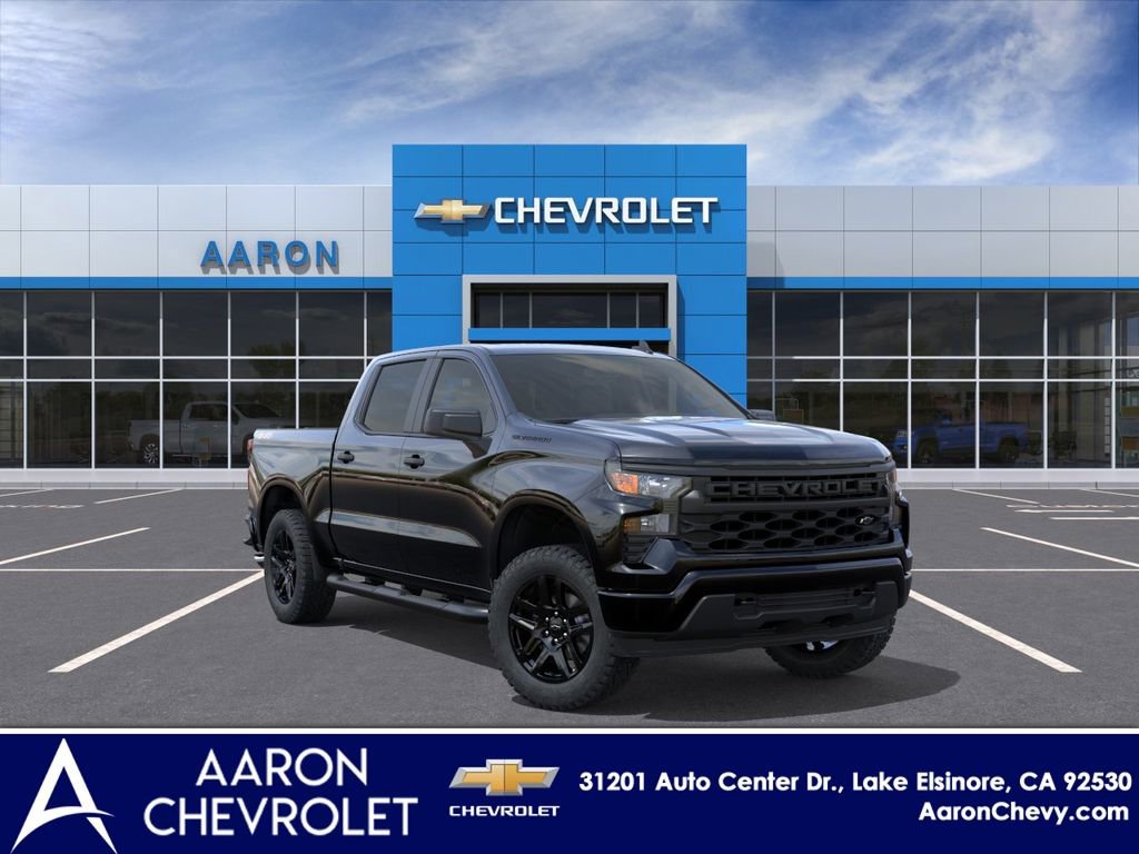 New 2026 Chevrolet Silverado 1500 Custom w/ Turbomax Blackout Package AWD/4WD image 2