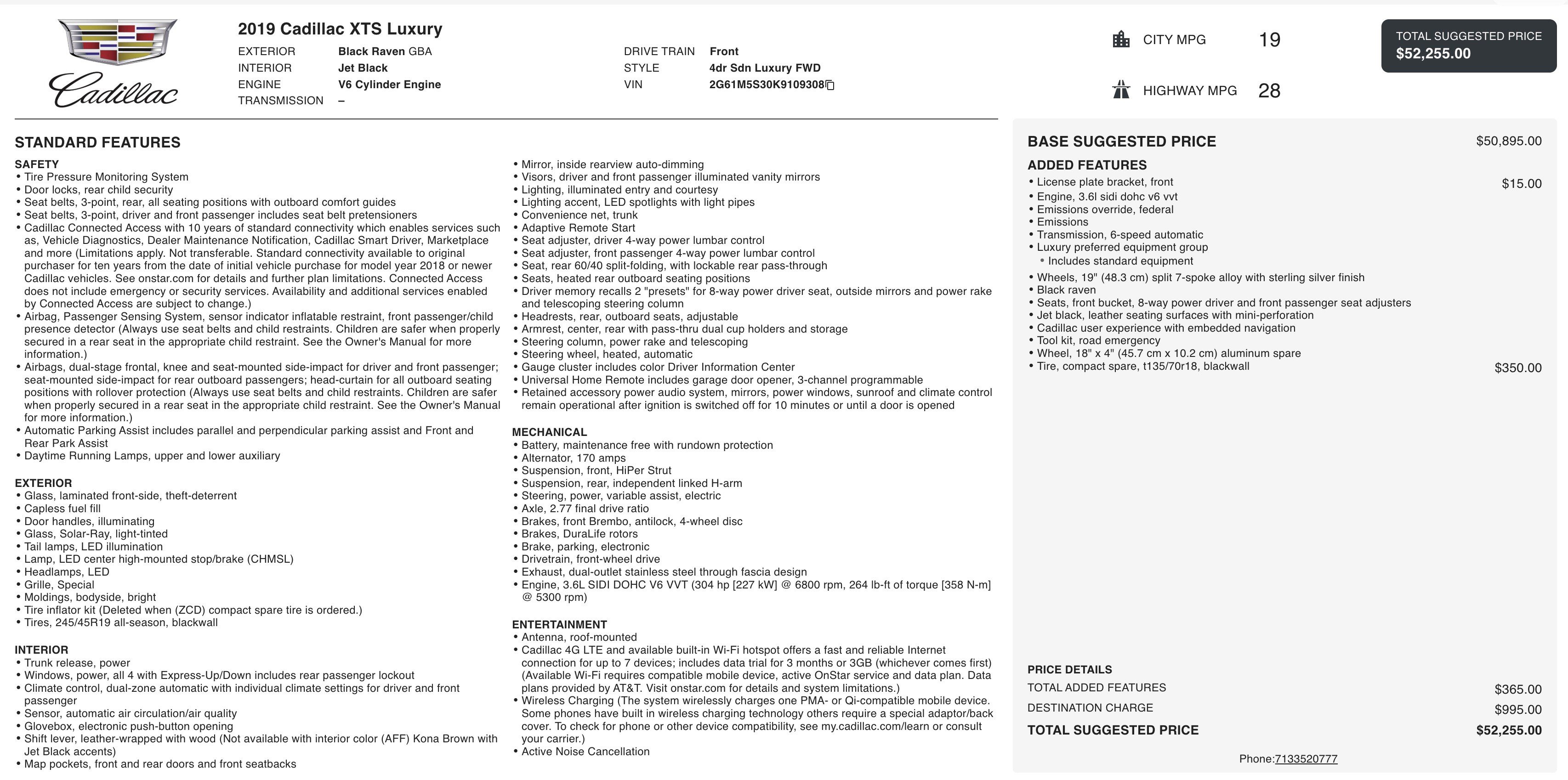 Used 2019 Cadillac XTS Luxury image 4