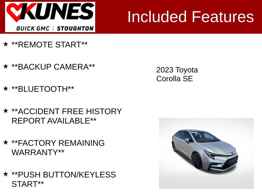 Used 2023 Toyota Corolla SE image 2