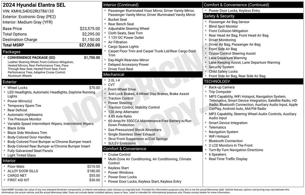 Used 2024 Hyundai Elantra SEL w/ Convenience Package FWD image 27