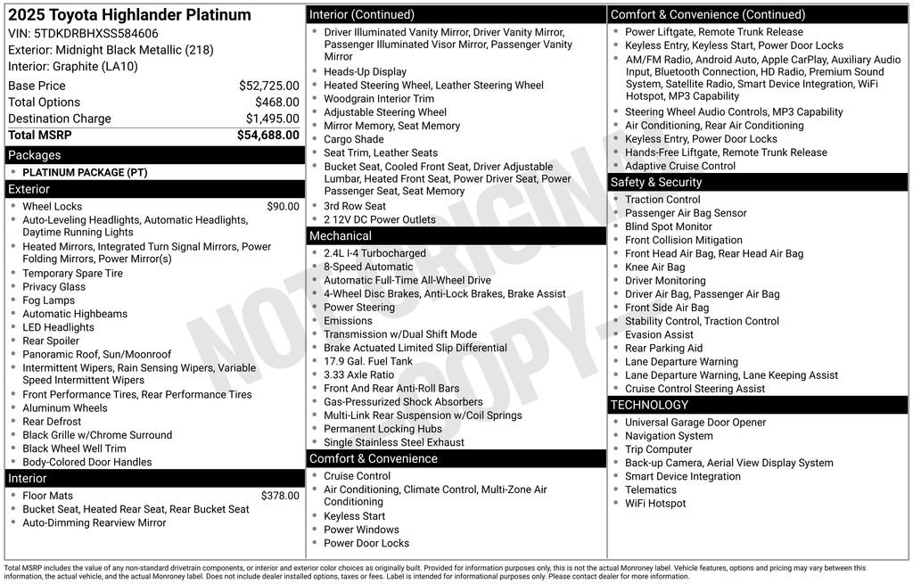 Used 2025 Toyota Highlander Platinum image 23