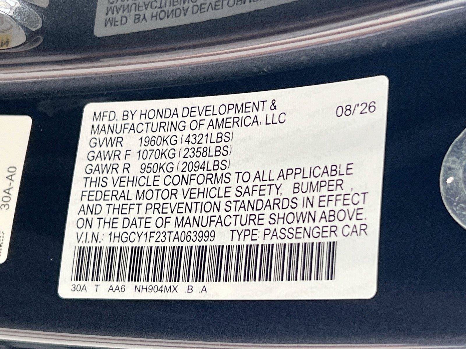 New 2026 Honda Accord LX image 27