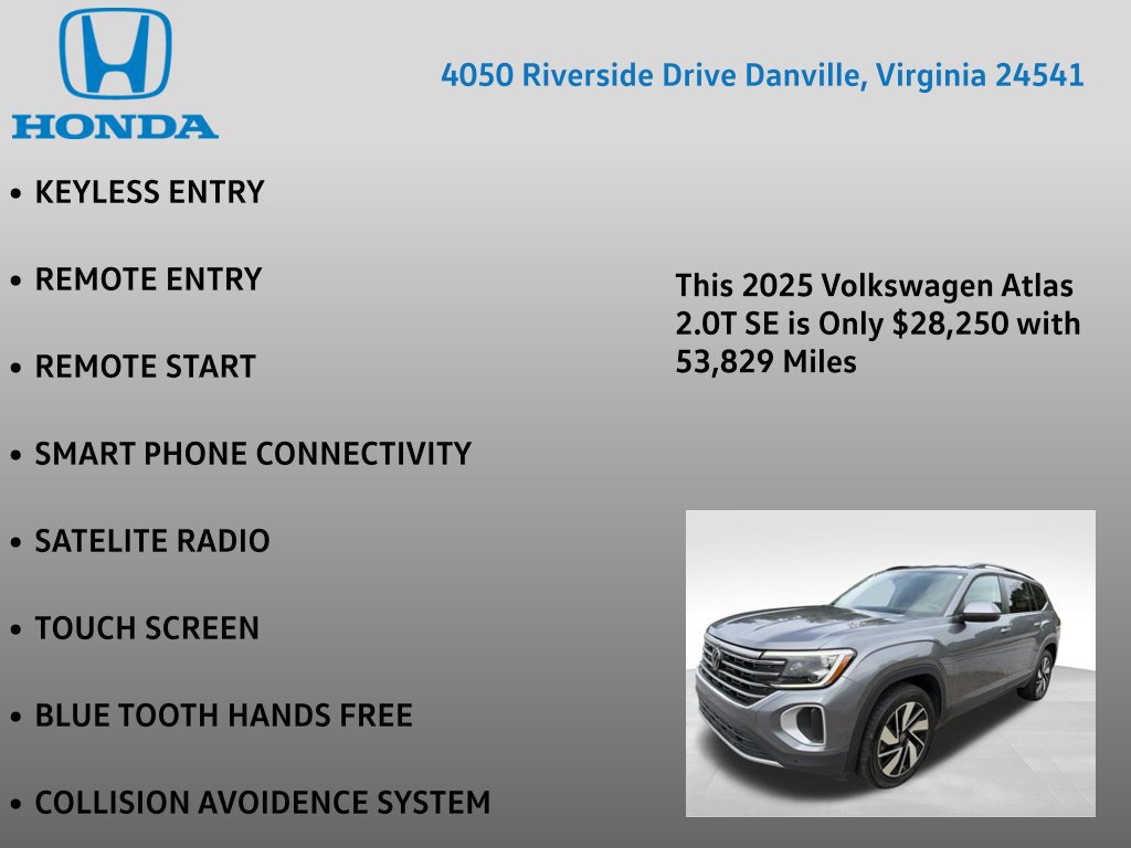 Used 2025 Volkswagen Atlas SE AWD/4WD image 7
