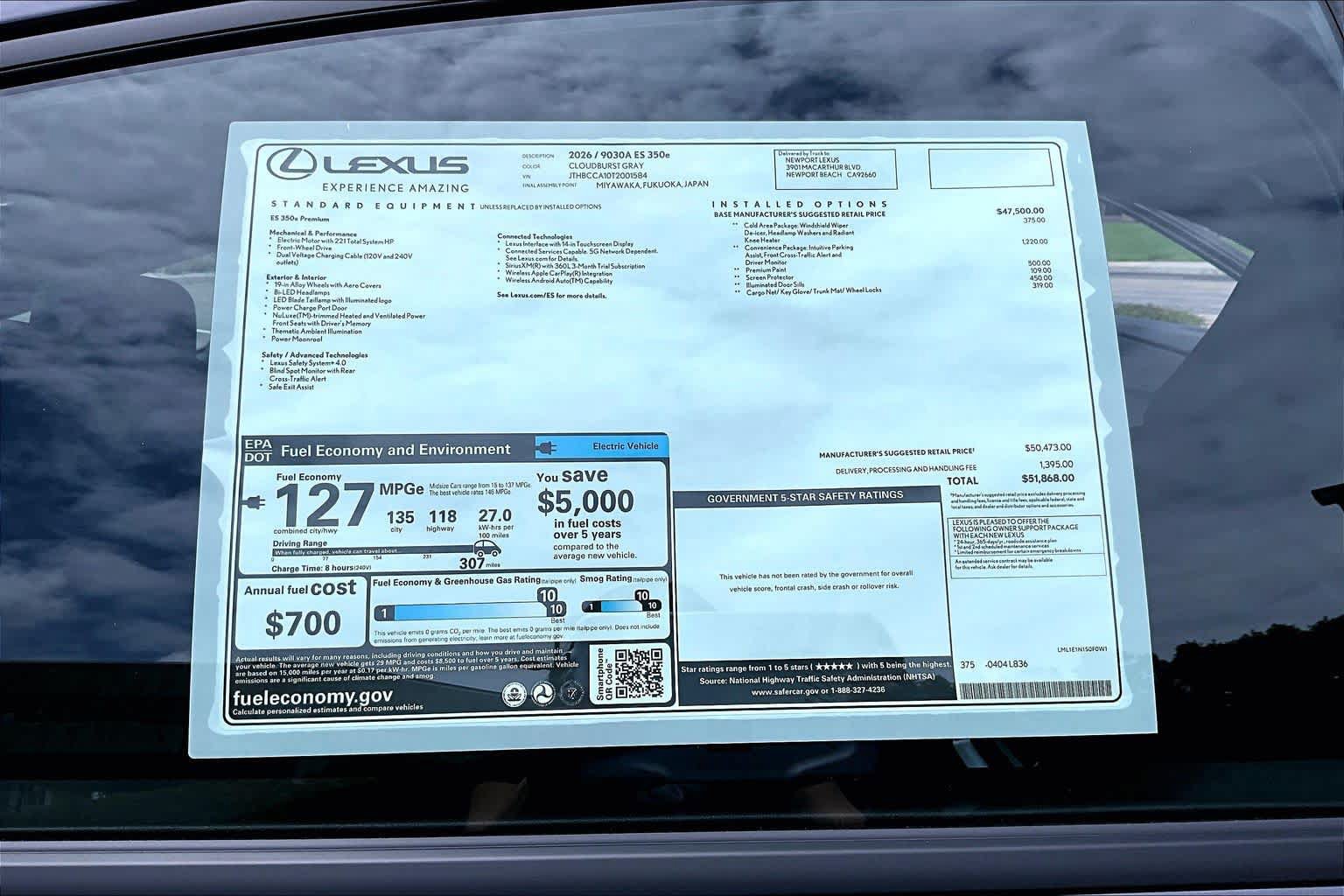 New 2026 Lexus ES 350e FWD image 22