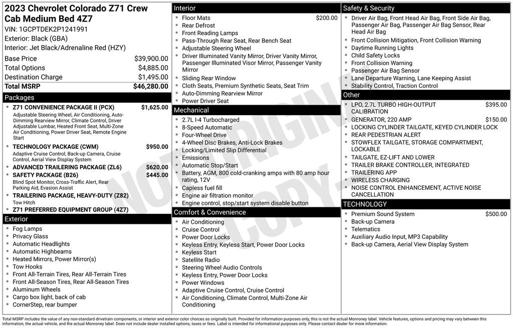 Used 2023 Chevrolet Colorado Z71 w/ Z71 Convenience Package 2 image 9