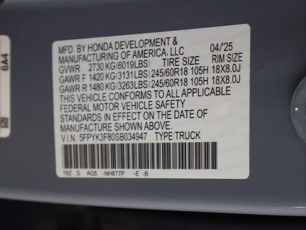 Certified 2025 Honda Ridgeline Black Edition image 59