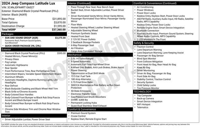 New 2024 Jeep Compass Latitude w/ Sun and Sound Group image 15