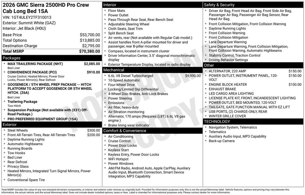 New 2026 GMC Sierra 2500 Pro w/ Max Trailering Package AWD/4WD image 36