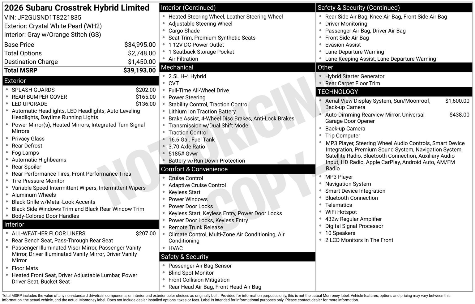 Certified 2026 Subaru Crosstrek 2.5i Limited AWD/4WD image 35