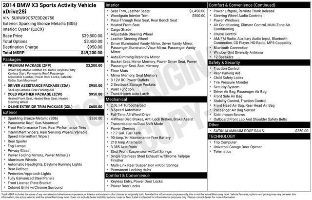 Used 2014 BMW X3 xDrive28i image 3