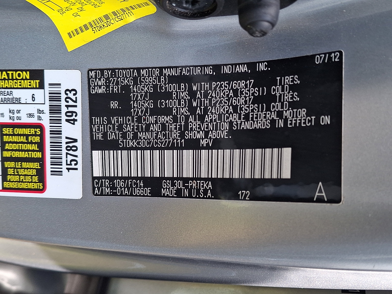 Used 2012 Toyota Sienna LE w/ Towing Pkg FWD image 27