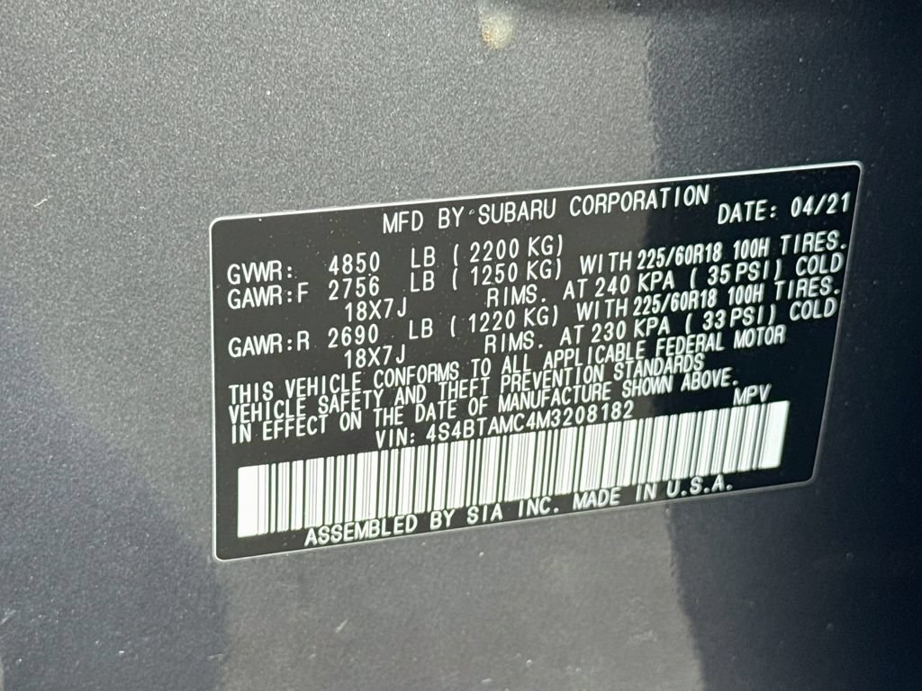 Certified 2021 Subaru Outback Limited w/ Popular Package #2 AWD/4WD image 30